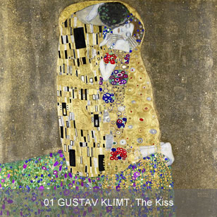 01 GUSTAV KLIMT, The Kiss